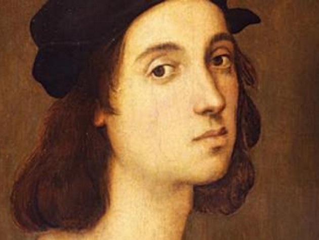 Raffaello Sanzio, Autoritratto, 1504-1506, particolare Raffaello Sanzio, Autoritratto, 1504-1506, particolare